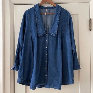 Free people denim shirt.